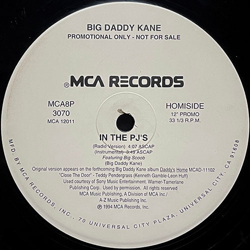 BIG DADDY KANE // IN THE PJ'S (2VER) / SHOW & PROVE (3VER)