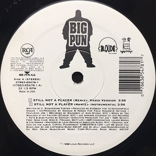 BIG PUNISHER // STILL NOT A PLAYER (REMIX) (2VER) / TWINZ (DEEP COVER 98)