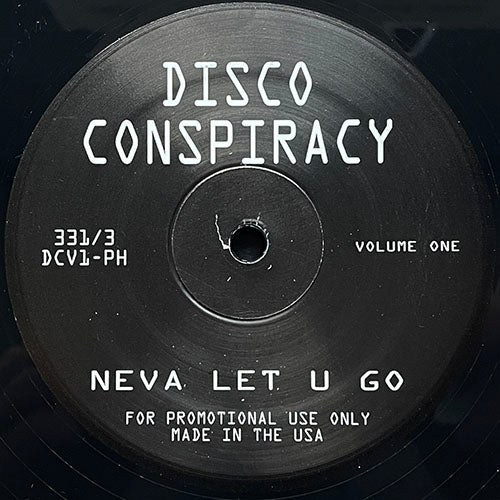 BILL HARDY // DISCO CONSPIRACY (VOLUME ONE) (EP) inc. NEVA LET U GO / GOOD TIME
