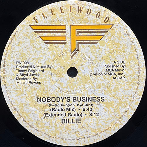BILLIE // NOBODY'S BUSINESS (6:42/8:12) / INST (8:35)