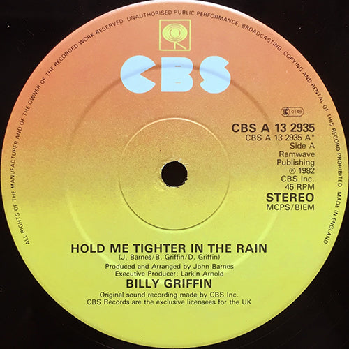BILLY GRIFFIN // HOLD ME TIGHTER IN THE RAIN / UNDERSTAND