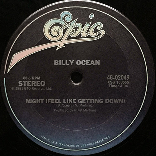 BILLY OCEAN // NIGHT (FEEL LIKE GETTING DOWN) (4:04) / STAY THE NIGHT (6:36)
