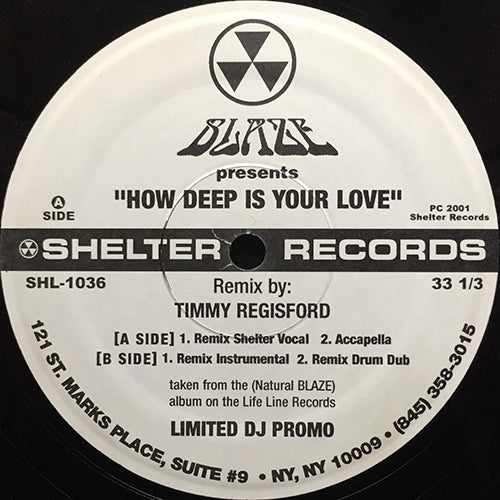 BLAZE // HOW DEEP IS YOUR LOVE (TIMMY REGISFORD REMIX) (4VER)