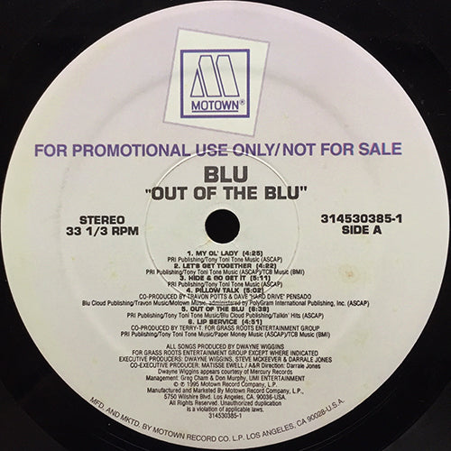 BLU // OUT OF THE BLU (LP) inc. MY OL' LADY / LET'S GET TOGETHER / HIDE & GO GET IT / PILLOW TALK / LIP SERVICE / YOUNG DOCTOR FEELGOOD / JAMAICAN RUM / EASY COME, EASY GO / CLAP YOUR HANDS / MOST WANTED