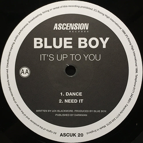 BLUE BOY // IT'S UP TO YOU / MASS BITS / DANCE / NEED IT