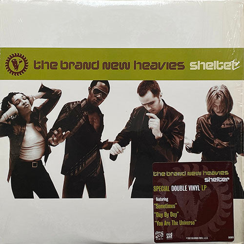 BRAND NEW HEAVIES // SHELTER (LP) inc. I LIKE IT / SOMETIMES / CRYING WATER / DAY BY DAY / FEELS LIKE RIGHT / HIGHEST HIGH / YOU ARE THE UNIVERSE / STAY GONE / ONCE IS TWICE ENOUGH / YOU CAN DO IT / AFTER FOREVER / LAST TO KNOW
