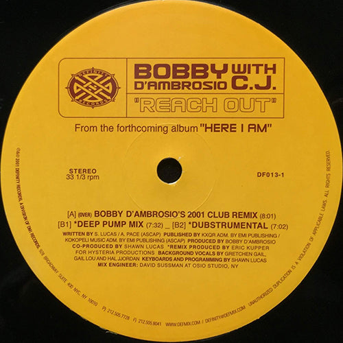 BOBBY D'AMBROSIO // REACH OUT (3VER)