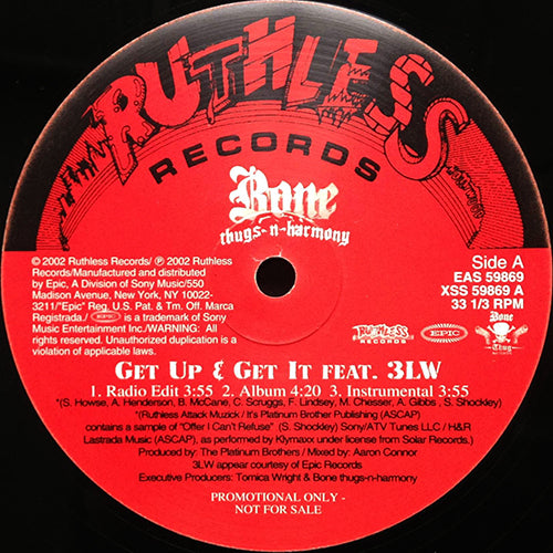 BONE THUGS-N-HARMONY feat. 3LW // GET UP & GET IT (3VER) / BONE, BONE, BONE (3VER)