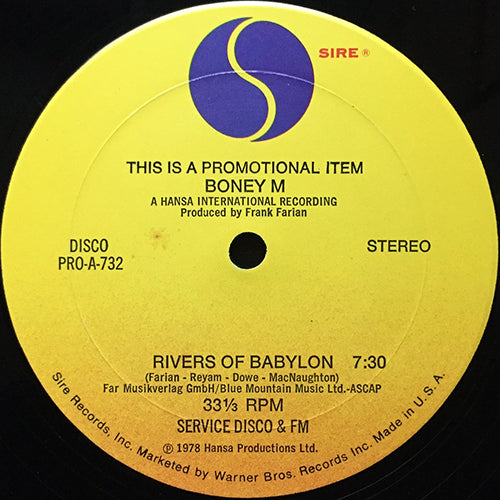 BONEY M // RIVERS OF BABYLON (7:30/4:06)