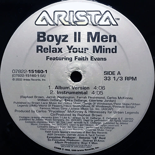 BOYZ II MEN feat. FAITH EVANS // RELAX YOUR MIND (4VER)