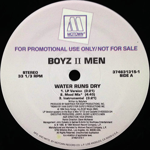 BOYZ II MEN // WATER RUNS DRY (6VER)