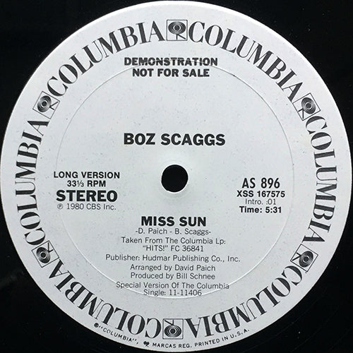 BOZ SCAGGS // MISS SUN (5:31) / (4:10)