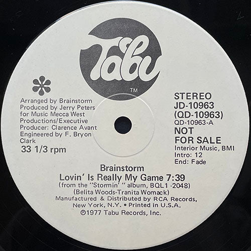 BRAINSTORM // LOVIN' IS REALLY MY GAME (7:39) / STORMIN' (4:14)