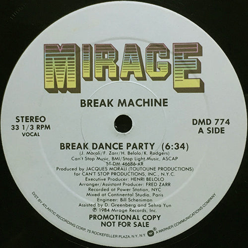 BREAK MACHINE // BREAK DANCE PARTY (6:34) / DUB (4:20)