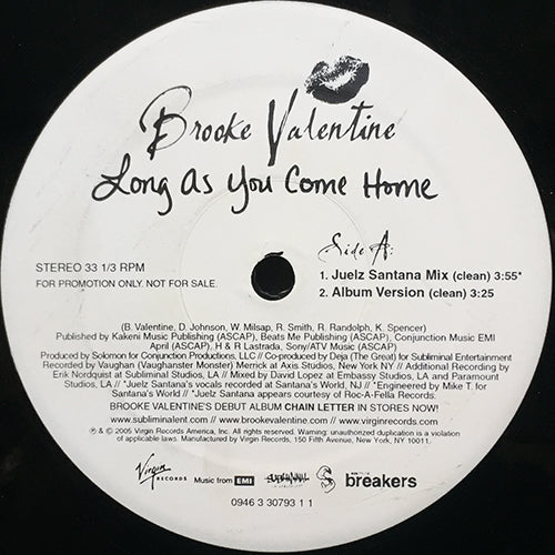 BROOKE VALENTINE // LONG AS YOU COME HOME (4VER)