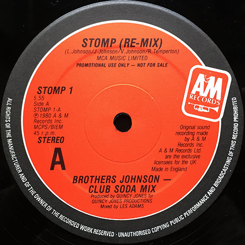 BROTHERS JOHNSON // STOMP (CLUB SODA REMIX) / MEDLEY