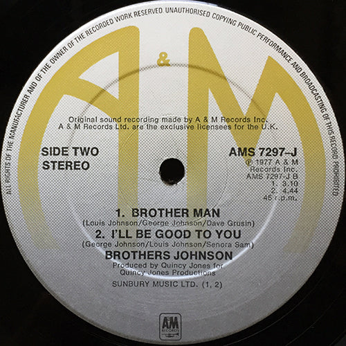BROTHERS JOHNSON // STRAWBERRY LETTER 23 (3:30) / BROTHER MAN (3:10) / I'LL BE GOOD TO YOU (4:44)
