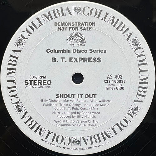 B.T. EXPRESS // SHOUT IT OUT (6:00)