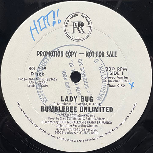 BUMBLEBEE UNLIMITED // LADY BUG (DISCO MIX) (9:52) / (7:45)