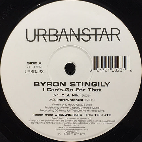 BYRON STINGILY // I CAN'T GO FOR THAT (4VER)