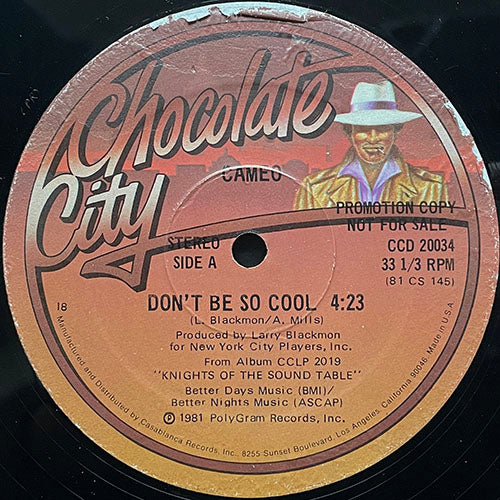 CAMEO // DON'T BE SO COOL (4:23) / I NEVER KNEW (4:34)