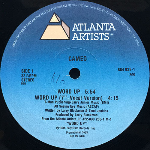 CAMEO // WORD UP (5:54/4:15)