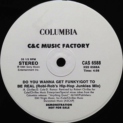 C+C MUSIC FACTORY // DO YOU WANNA GET FUNKY (GOT TO BE REAL) (ROBI-ROB'S HIP-HOP JUNKIES MIX & CJ MACKINTOSH MIX)