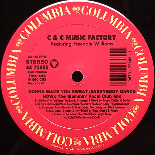 C+C MUSIC FACTORY feat. FREEDOM WILLIAMS // GONNA MAKE YOU SWEAT (3VER)