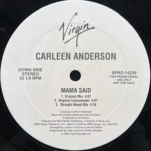 CARLEEN ANDERSON // MAMA SAID (5VER)