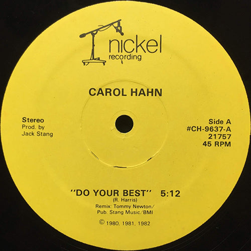 CAROL HAHN // DO YOUR BEST (5:12) / USE ME (4:01) / SORRY (3:19)