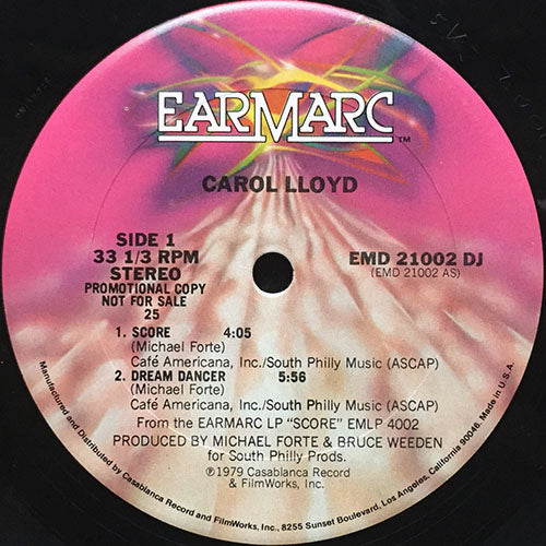 CAROL LLOYD // SCORE (4:05) / DREAM DANCER (5:56) – next records japan