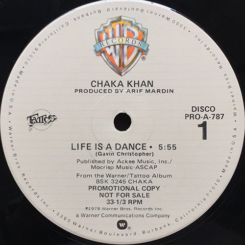 CHAKA KHAN // LIFE IS A DANCE (5:55) / SOME LOVE (5:49)