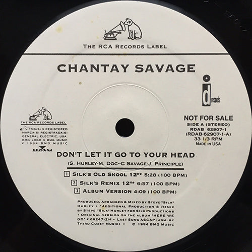 CHANTAY SAVAGE // DON'T LET IT GO TO YOUR HEAD (SILK REMIX & ORIGINAL) (6VER)
