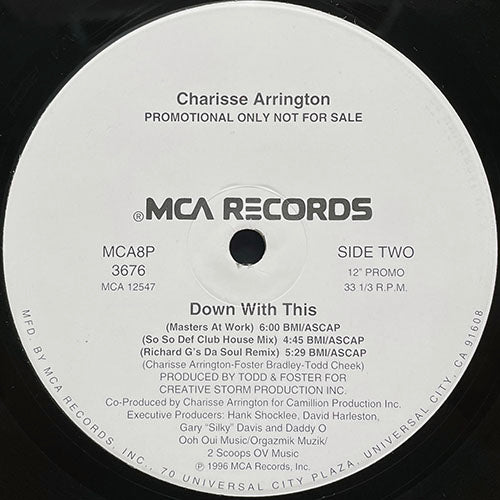 CHARISSE ARRINGTON // DOWN WITH THIS (MASTERS AT WORK REMIX & ORIGINAL) (5VER)