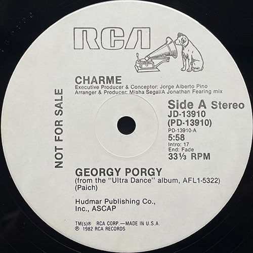 CHARME // GEORGY PORGY (REMIX) (5:58) / (INSTRUMENTAL) (5:47)