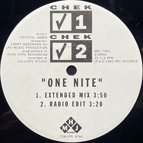 CHEK 1 CHECK 2 // THE THICKNESS (2VER) / ONE NITE (2VER)