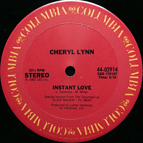 CHERYL LYNN // INSTANT LOVE (5:10) / I JUST WANNA BE YOUR FANTASY (4:04)