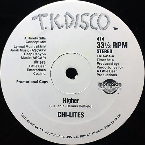 CHI-LITES // HIGHER (8:14) / STAY A LITTLE LONGER (3:38)