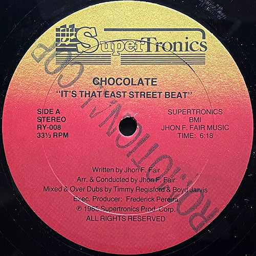 CHOCOLETTE // IT'S THAT EAST STREET BEAT (6:18/7:10) / (DUB) (8:11)