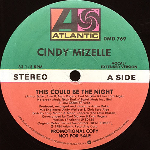 CINDY MIZELLE // THIS COULD BE THE NIGHT (6:56/5:17)