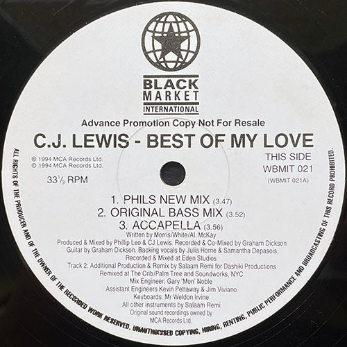 C.J. LEWIS // BEST OF MY LOVE (5VER)
