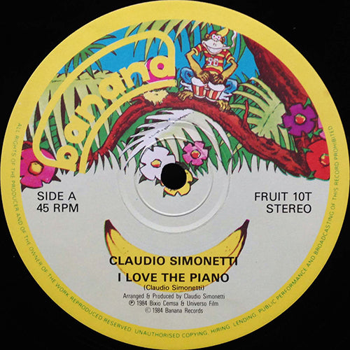 CLAUDIO SIMONETTI // I LOVE THE PIANO / JAMAICAN STYLE