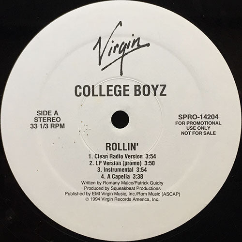 COLLEGE BOYZ // ROLLIN' (6VER) / PON PON TING