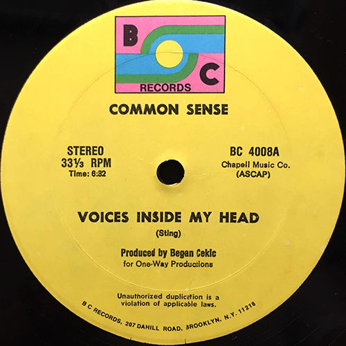 COMMON SENSE // VOICES INSIDE MY HEAD (6:32) / (INSTRUMENTAL) (6:43)