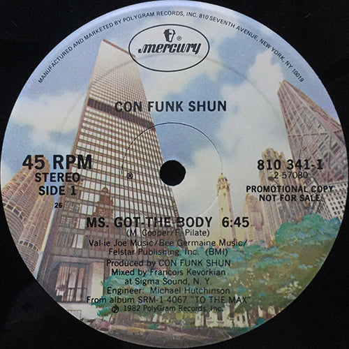 CON FUNK SHUN // MS. GOT THE-BODY (6:45) / INST (5:19)