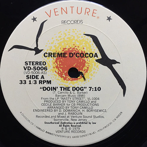 CREME D'COCOA // DOIN' THE DOG (7:10) / INST (6:28)