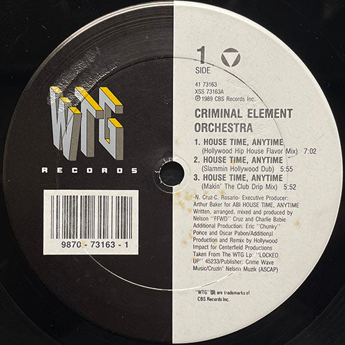 CRIMINAL ELEMENT ORCHESTRA // HOUSE TIME, ANYTIME (5VER) / GOT THE ELEMENT