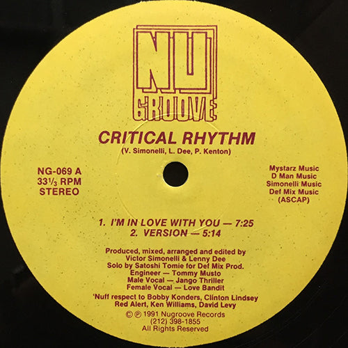 CRITICAL RHYTHM // I'M IN LOVE WITH YOU (2VER) / AN ILLUSION / KEMO THERAPY