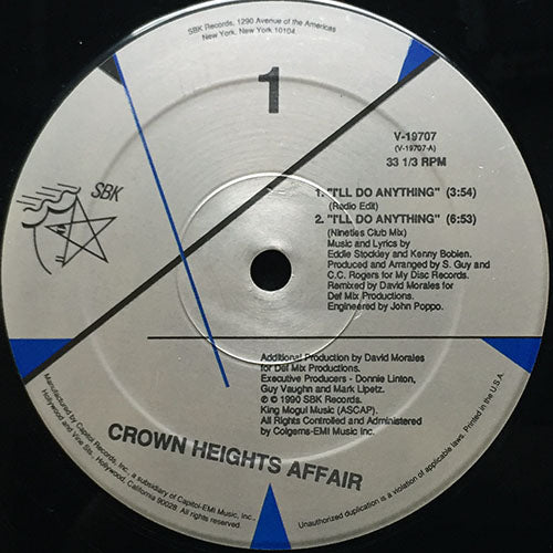 CROWN HEIGHTS AFFAIR // I'LL DO ANYTHING (DAVID MORALES REMIX) (4VER)