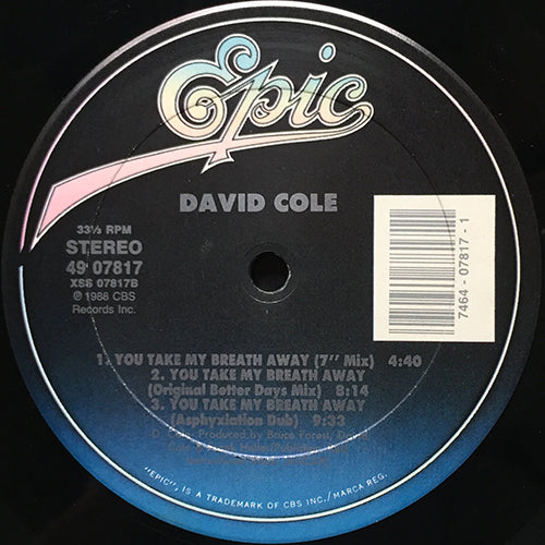 DAVID COLE // YOU TAKE MY BREATH AWAY (5VER)